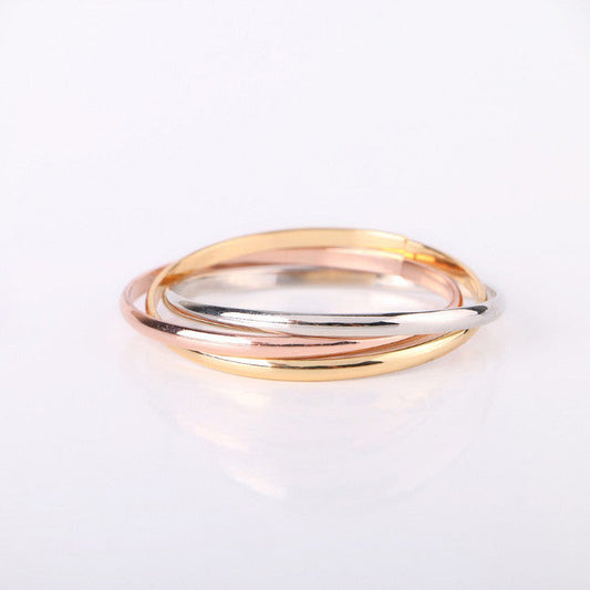 18K Rose Gold Siana Tri Color Bangles