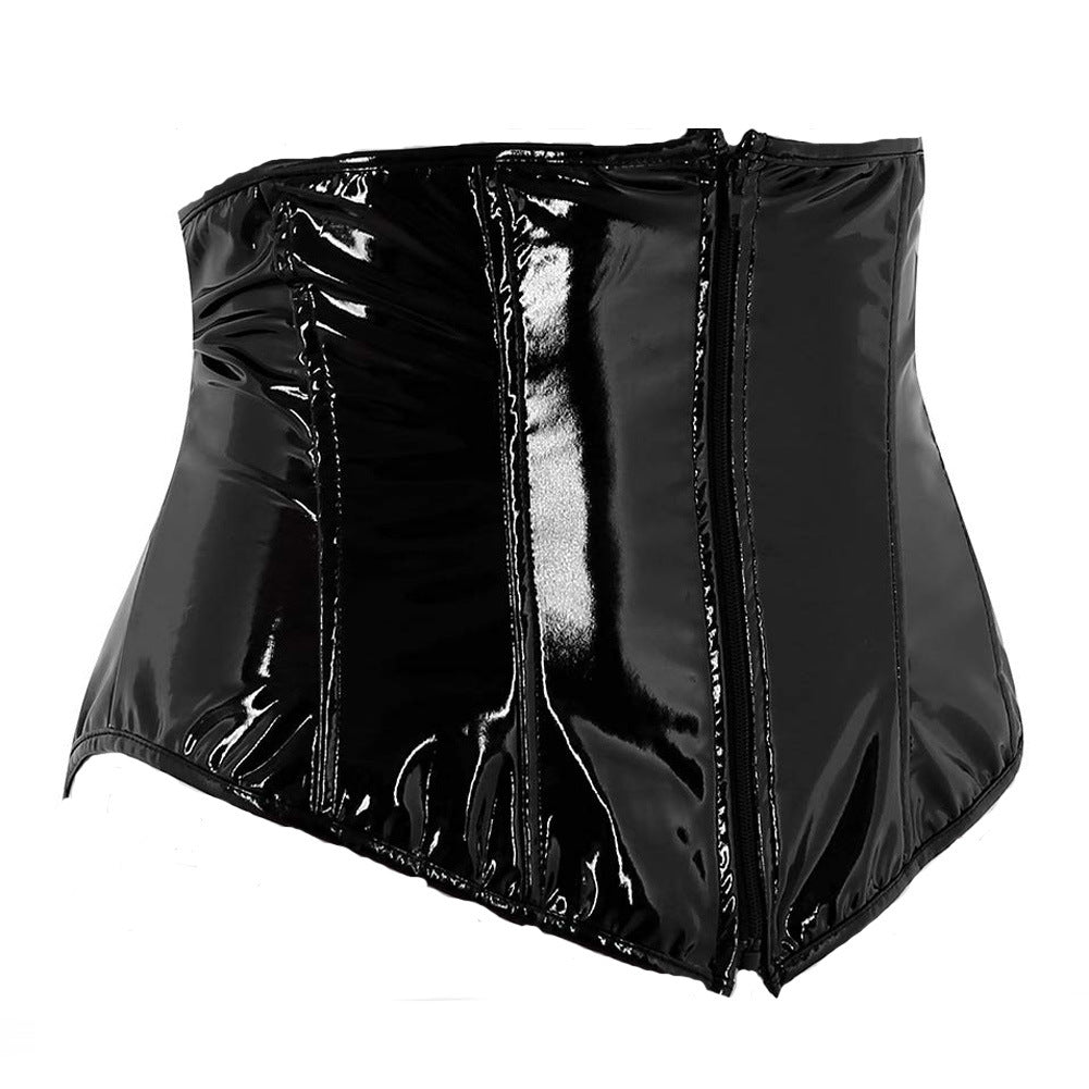 Chic Leather Waist Shaper Corset