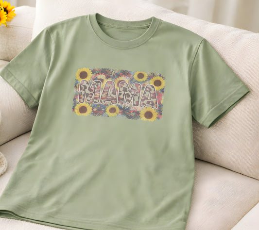 Mom Life Wildflower Design T-Shirt