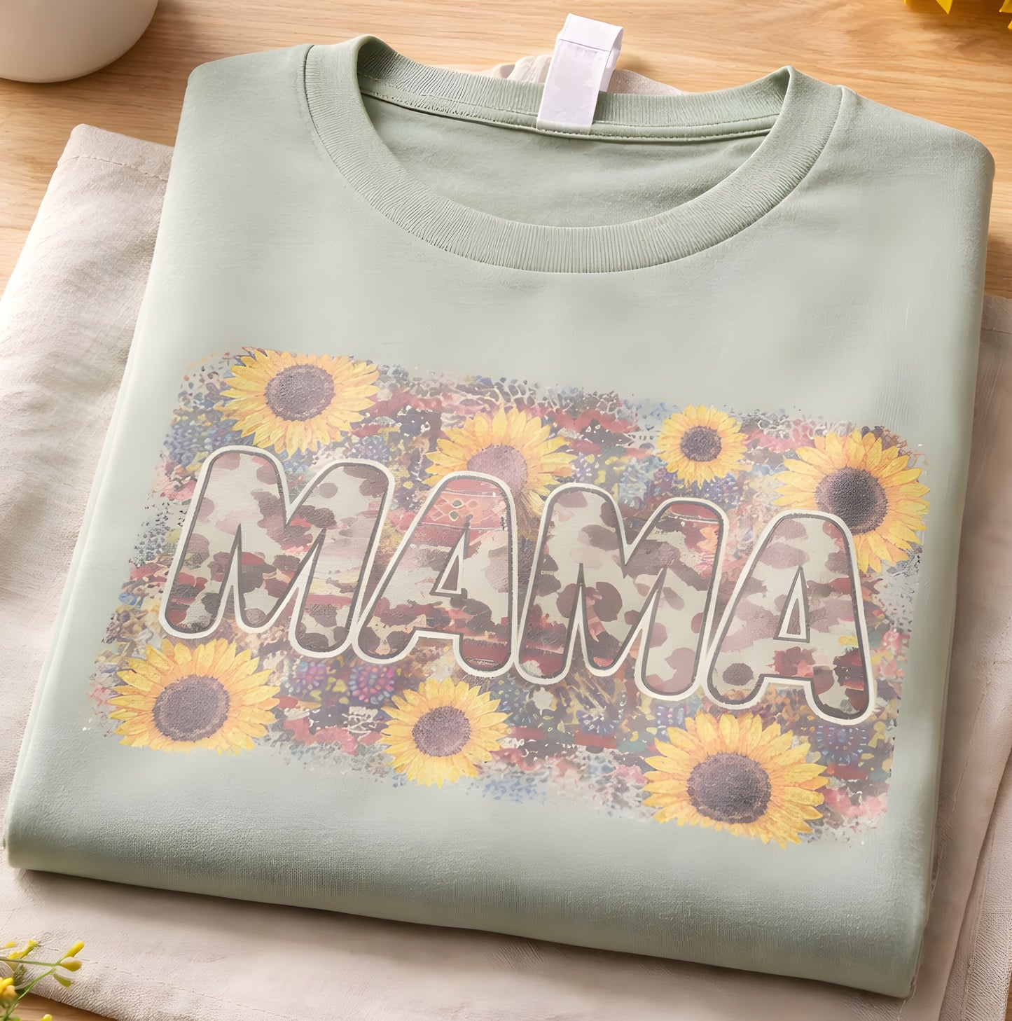 Mom Life Wildflower Design T-Shirt