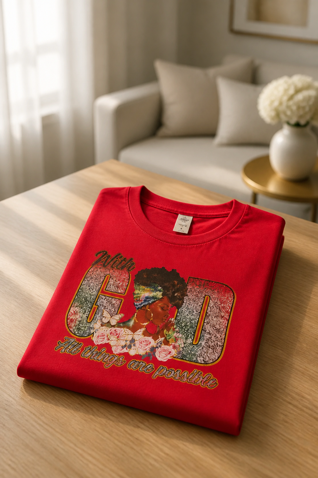 With God all things are possible T-Shirts for women