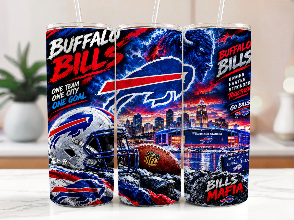 20 oz Buffalo Bills Buffalo Thunder Skinny Tumbler