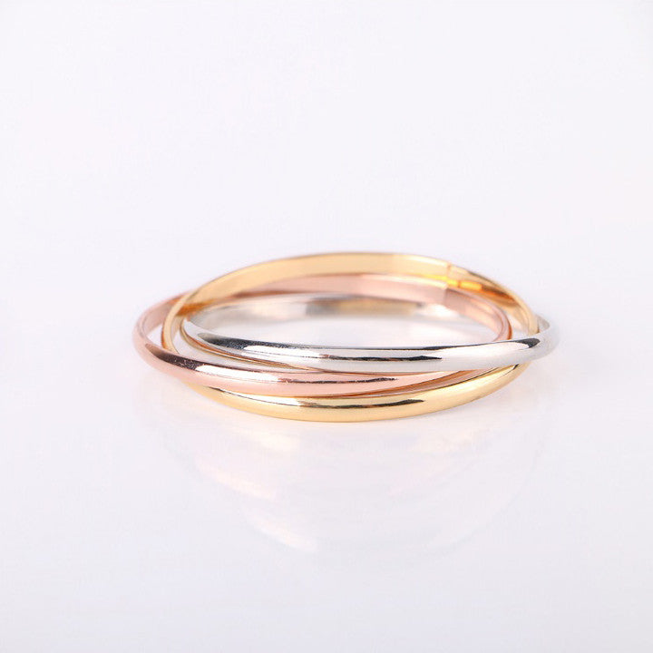 18K Rose Gold Siana Tri Color Bangles