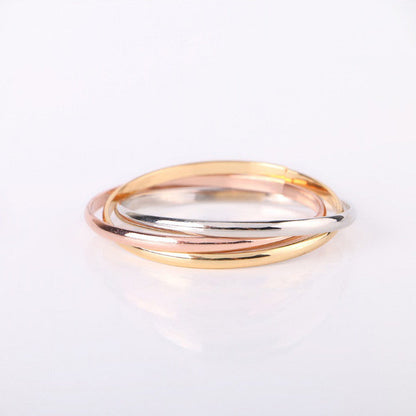 18K Rose Gold Siana Tri Color Bangles