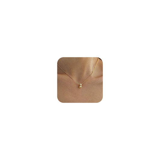 Elegant 14K Gold Initial Pendant Necklace