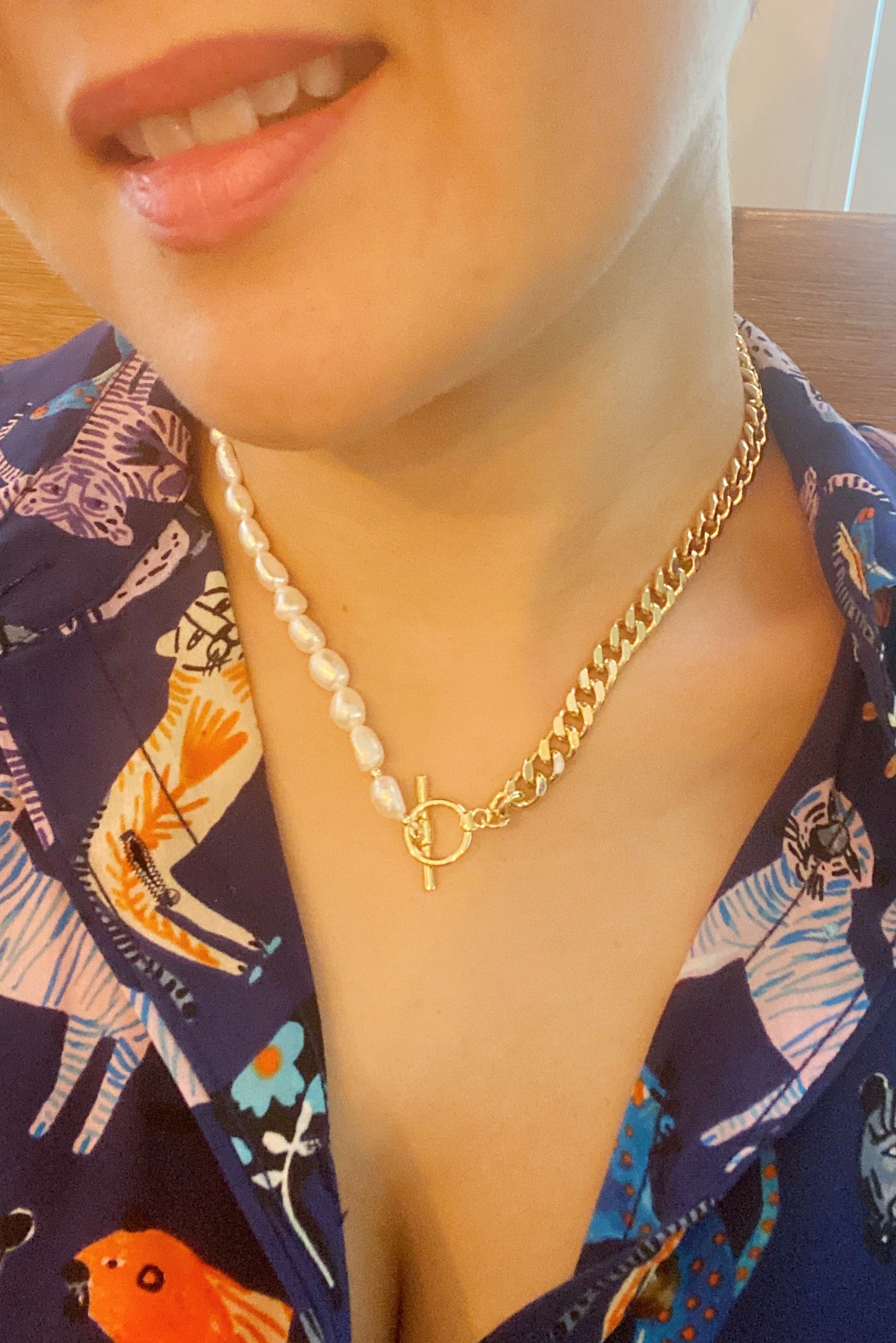 Pearl & Chain Necklace