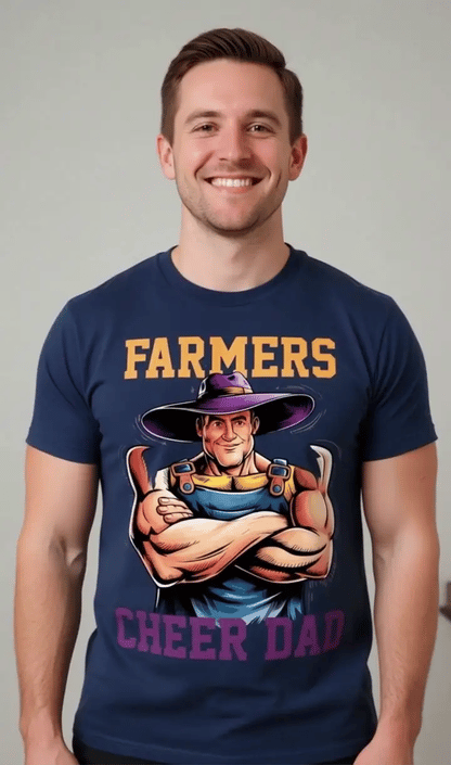Farmers Cheer Dad Graphic Tee