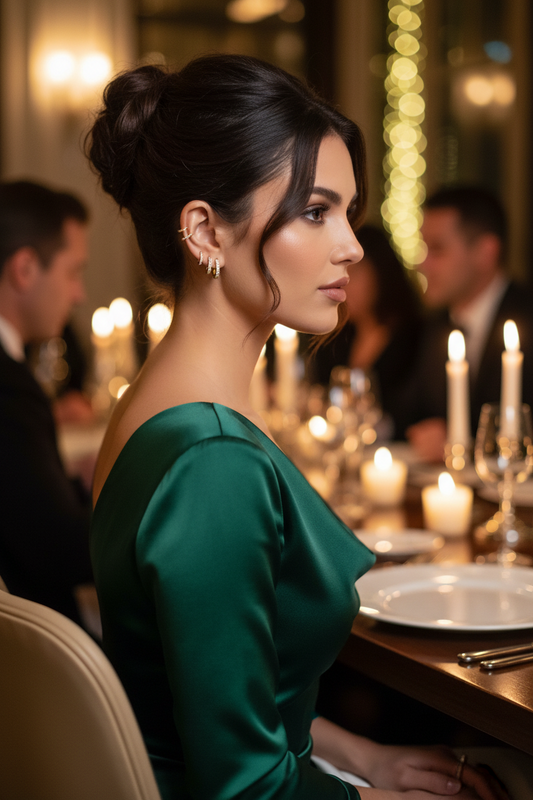 14K Gold Plated Kenivira Huggie Hoop Earrings