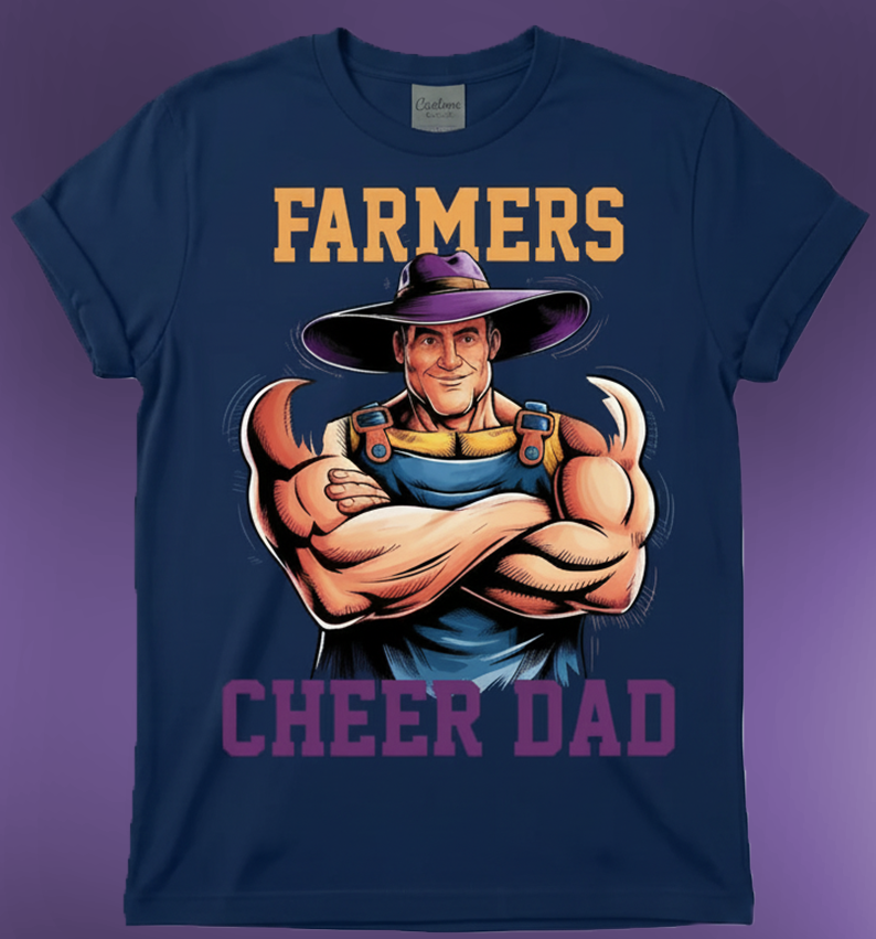Farmers Cheer Dad Graphic Tee