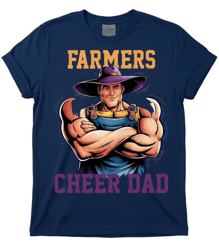 Farmers Cheer Dad Graphic Tee