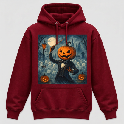 Red Pumpkin-Head Conductor Halloween hoodie