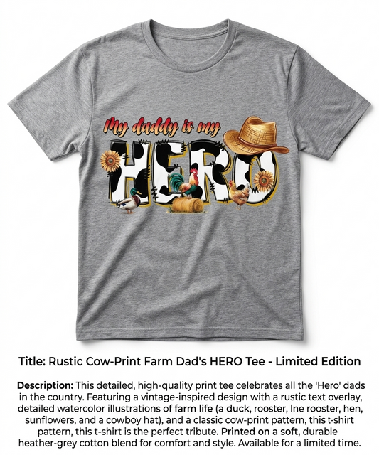 Little Farmer's "My Daddy Is My Hero" Graphic Tee