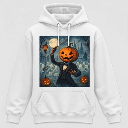 White Pumpkin-Head Conductor Halloween hoodie