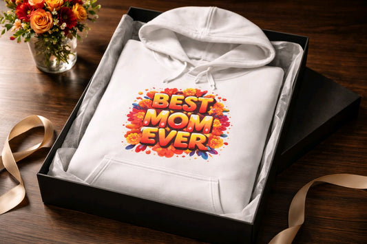 Best Mom Ever Hoodie for Women - Cozy Mother's Day Sweatshirt Gift for Moms from Daughter or Son