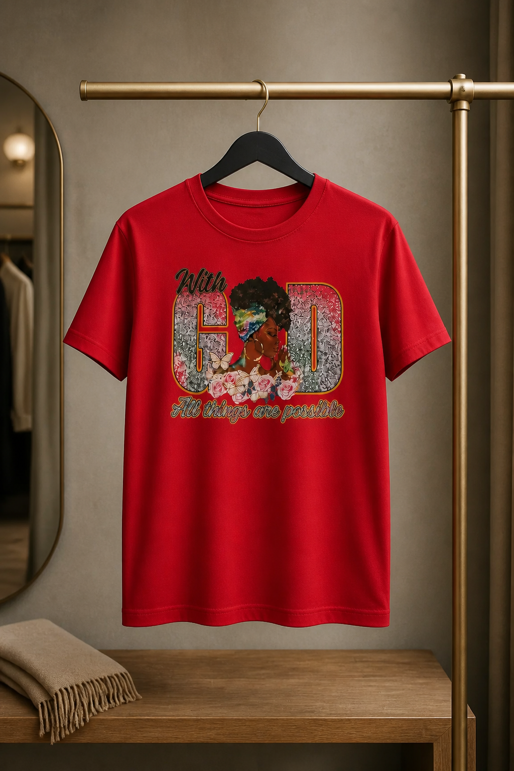 With God all things are possible T-Shirts for women