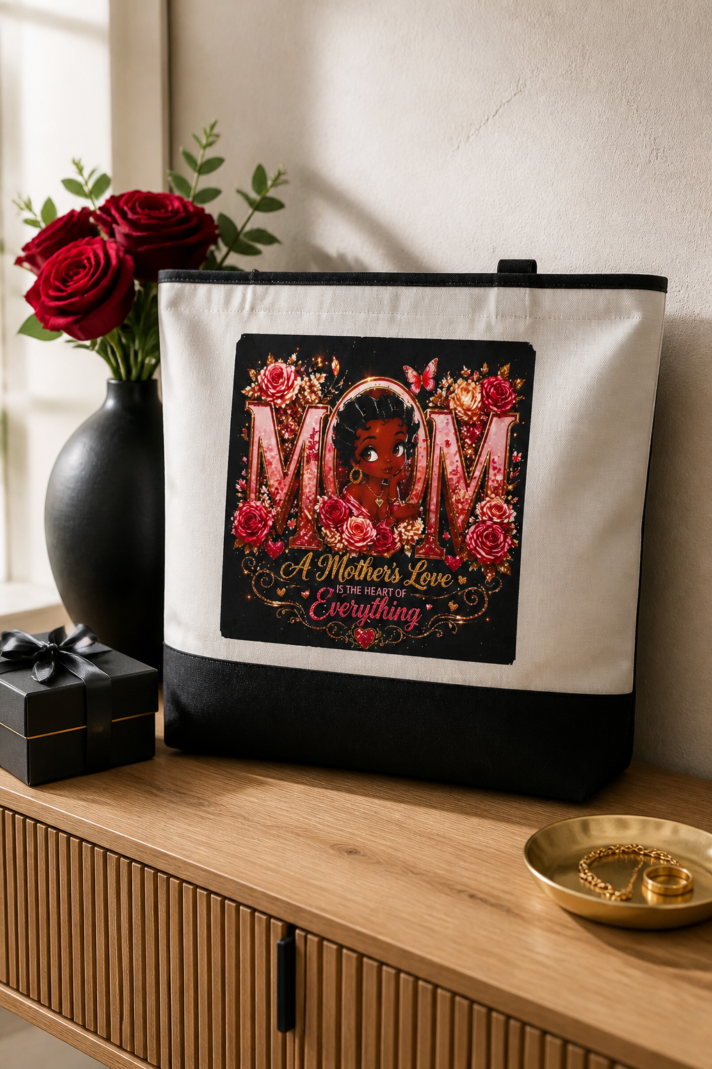 Tote Bag – New Mom Gift Idea for Women, Canvas Bag for Mom to Be, First Time Mom