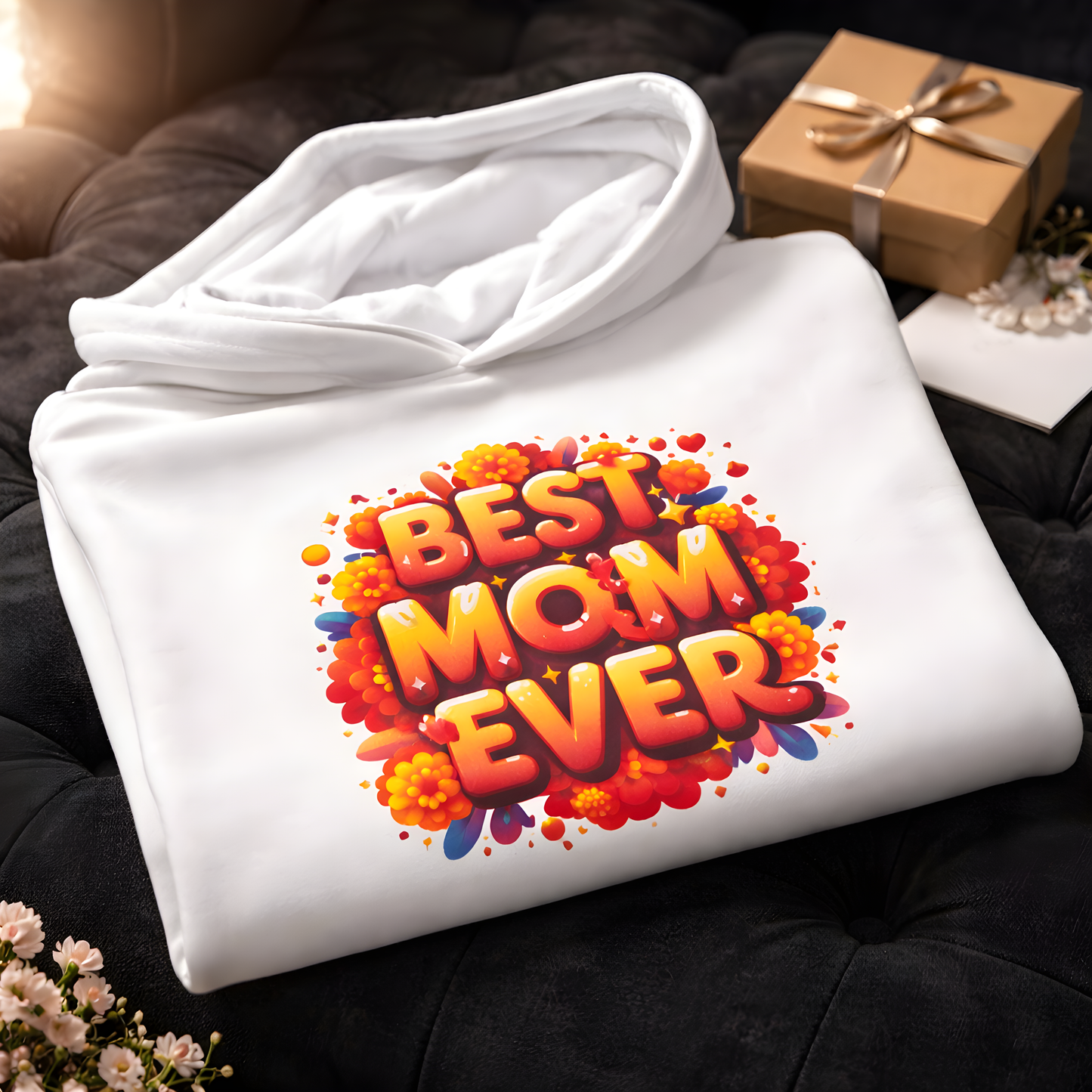 Best Mom Ever Hoodie for Women - Cozy Mother's Day Sweatshirt Gift for Moms from Daughter or Son
