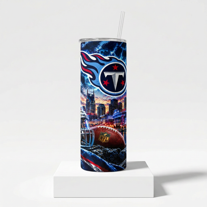 20 oz Tennessee Titans Electric Blue Skinny Tumbler