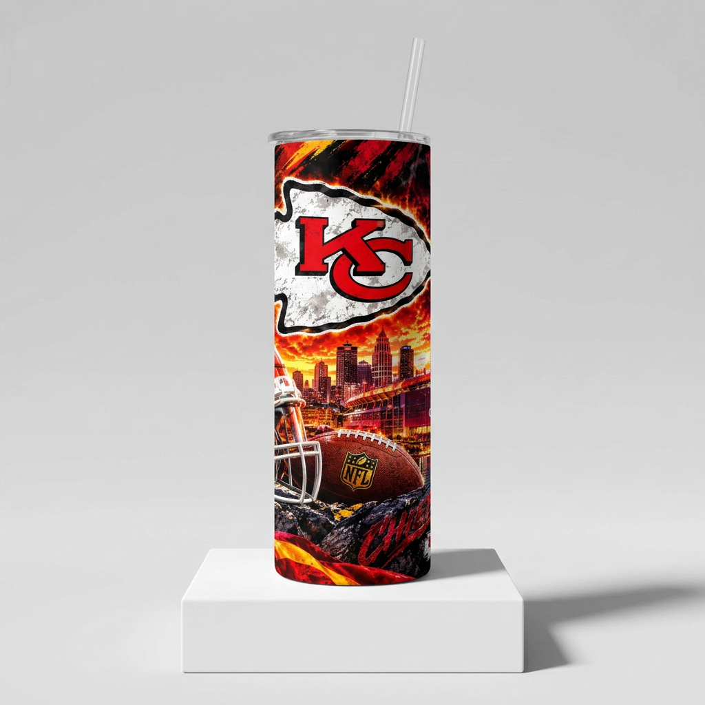 20 oz Kansas City Chiefs Kingdom Fire Skinny Tumbler