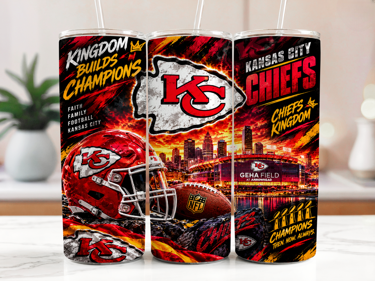 20 oz Kansas City Chiefs Kingdom Fire Skinny Tumbler