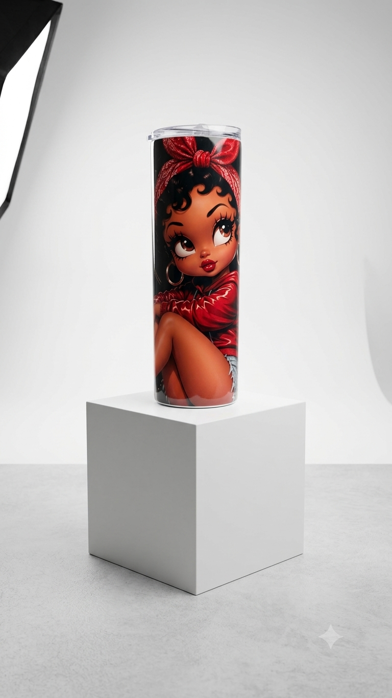 Sassy Girl Illustrated Skinny Tumbler
